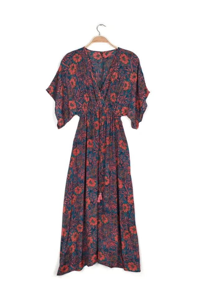 Printed Caftan Midi Dress - Tiki Beach