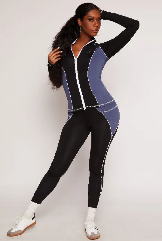 Contrast Piping Color Block Leggings