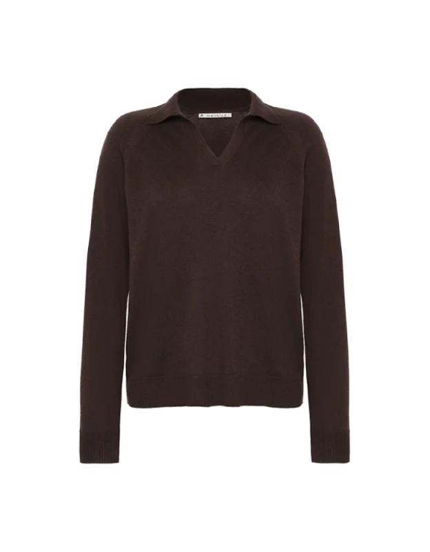 Mansted Nikola Polo Top DARK BROWN